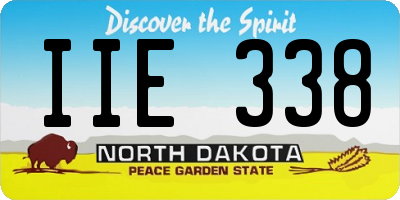 ND license plate IIE338