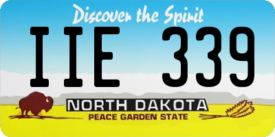 ND license plate IIE339