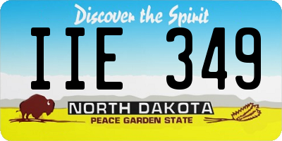 ND license plate IIE349