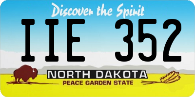 ND license plate IIE352