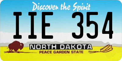 ND license plate IIE354