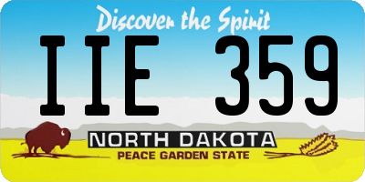 ND license plate IIE359