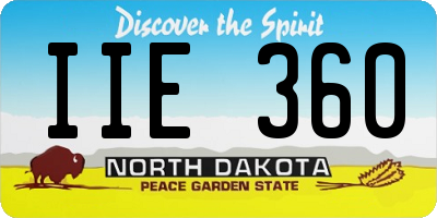 ND license plate IIE360