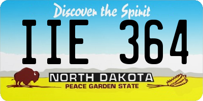 ND license plate IIE364