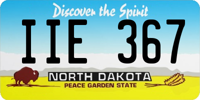 ND license plate IIE367