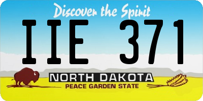 ND license plate IIE371