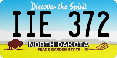 ND license plate IIE372