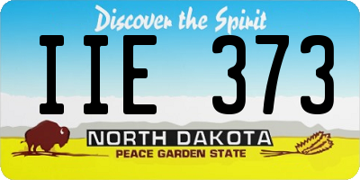 ND license plate IIE373