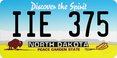 ND license plate IIE375