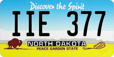ND license plate IIE377