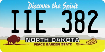 ND license plate IIE382