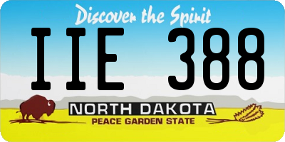 ND license plate IIE388