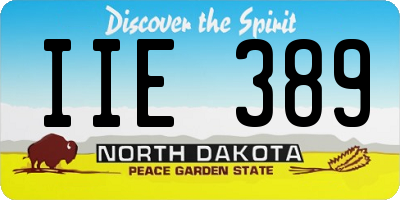 ND license plate IIE389