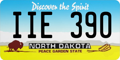 ND license plate IIE390