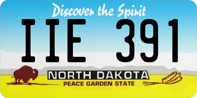 ND license plate IIE391