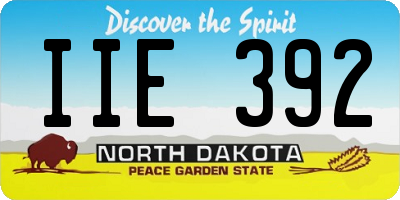 ND license plate IIE392