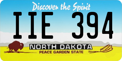 ND license plate IIE394