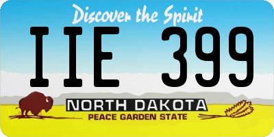 ND license plate IIE399