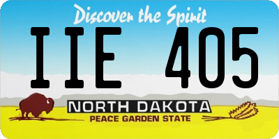 ND license plate IIE405