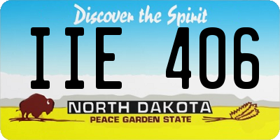 ND license plate IIE406