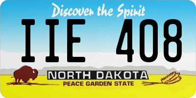 ND license plate IIE408