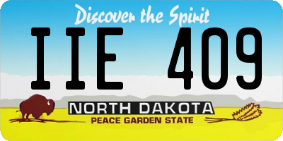 ND license plate IIE409