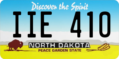 ND license plate IIE410