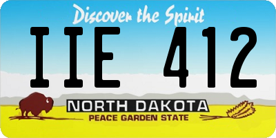 ND license plate IIE412