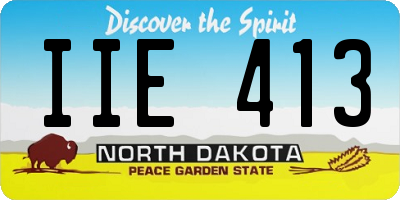 ND license plate IIE413