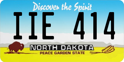 ND license plate IIE414
