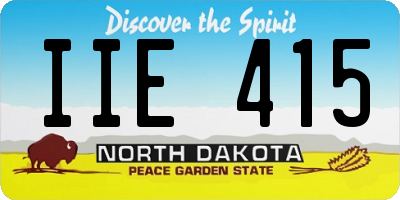 ND license plate IIE415