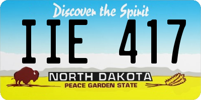 ND license plate IIE417