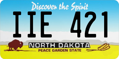 ND license plate IIE421