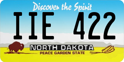 ND license plate IIE422