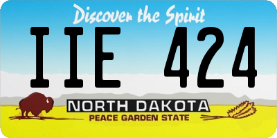 ND license plate IIE424