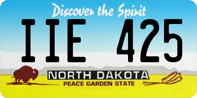 ND license plate IIE425