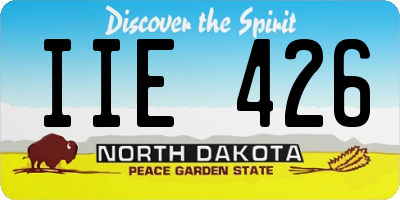 ND license plate IIE426