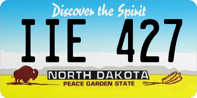 ND license plate IIE427