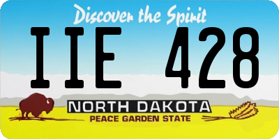ND license plate IIE428