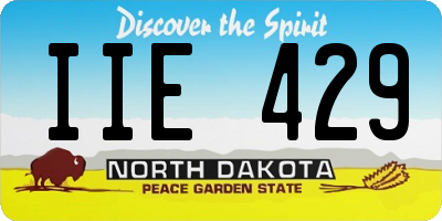 ND license plate IIE429