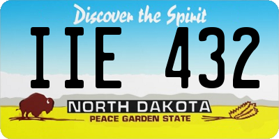 ND license plate IIE432