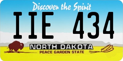 ND license plate IIE434