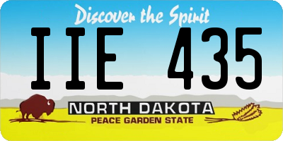 ND license plate IIE435