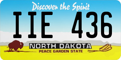 ND license plate IIE436