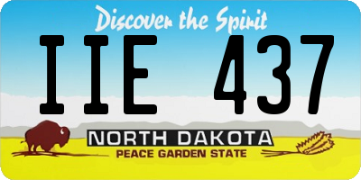 ND license plate IIE437