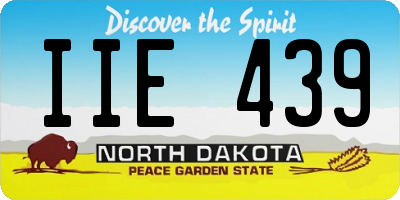 ND license plate IIE439
