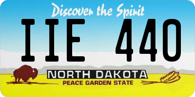 ND license plate IIE440