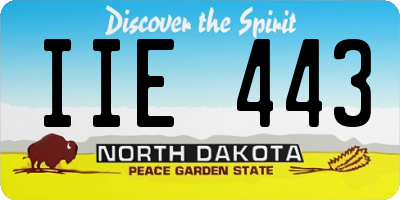 ND license plate IIE443
