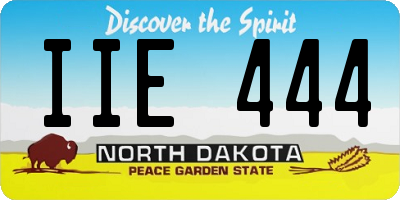 ND license plate IIE444