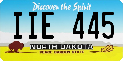 ND license plate IIE445